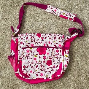 Jansport Pink Floral Satchel Laptop Bag